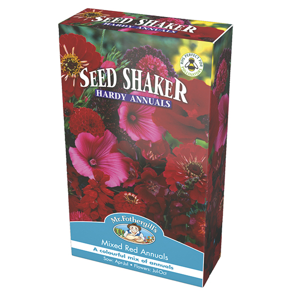 Seed Shaker Mixed Red Annuals Seeds from Mr Fothergill's Seeds and Plants