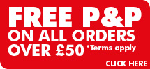 Mr F Special Offer – FREE postage and packaging on all orders over £50 (excluding discounts and P&P).