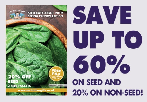Save up to 60% on seed and 20% on non-seed